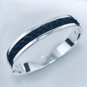 Zilveren Slavenarmband met brede vlecht