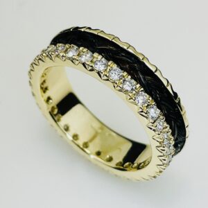 Gouden Fish Tail Alliance briljant ring