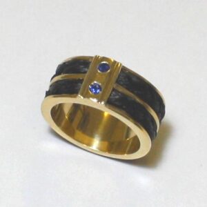 Gouden ring met dubbele vlecht