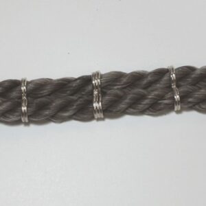 Koord armband dubbel zilver