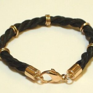 Koord armband dik goud