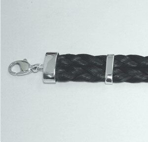 Plaat armband dubbel gevlochten