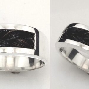 Ring met korte vlecht