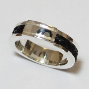 Zilveren Ring rondom brede uitvoering
