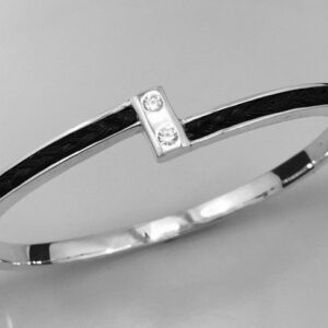 Zilveren slavenarmband met slag